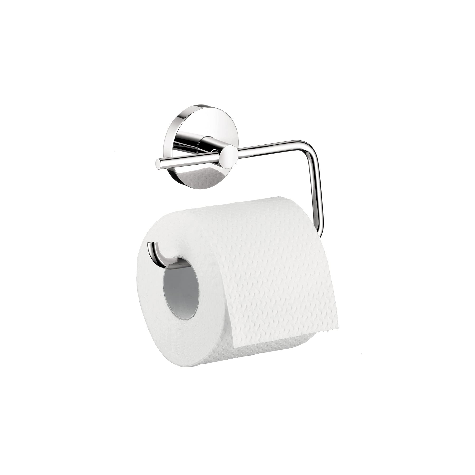 Hansgrohe Toilet Paper Holder Easy Install 6-Inch Modern Coordinating Accessories In Chrome, 40526000